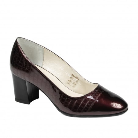 Elegante Damenschuhe 1268 Lack Bordeaux