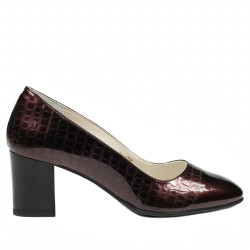 Elegante Damenschuhe 1268 Lack Bordeaux