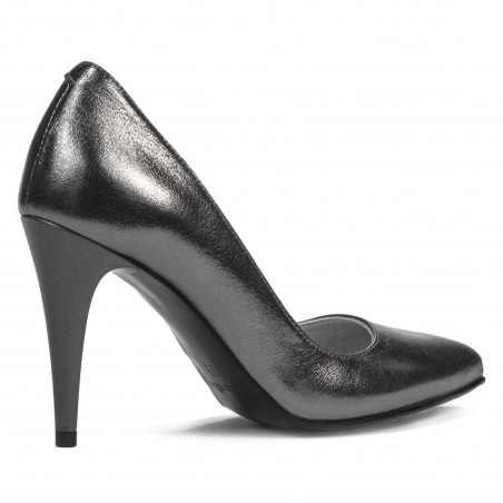 Elegante Damenschuhe 1246 silber perlmuttfarben