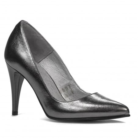 Elegante Damenschuhe 1246 silber perlmuttfarben
