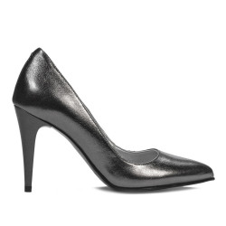Elegante Damenschuhe 1246 silber perlmuttfarben