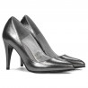 Elegante Damenschuhe 1246 silber perlmuttfarben