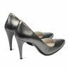 Elegante Damenschuhe 1246 metallisches Grau