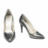 Elegante Damenschuhe 1246 metallisches Grau