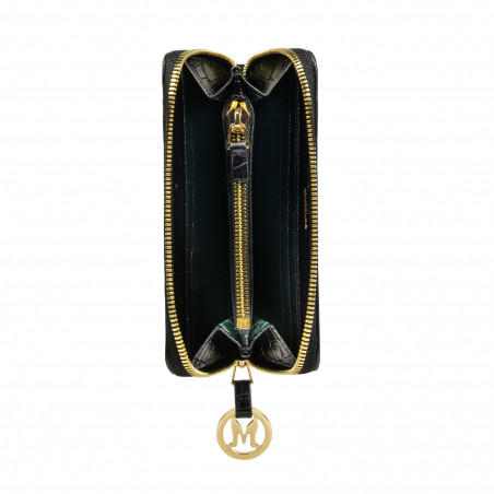 Damenbörse 204g Croco Schwarz