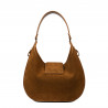 Damentasche Schultertasche 036g Wildleder braun