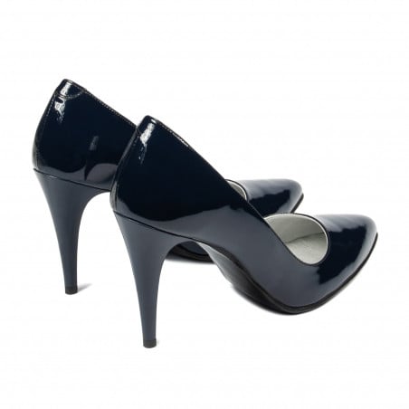 Elegante Damenschuhe 1246 Lack Indigo