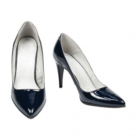Elegante Damenschuhe 1246 Lack Indigo