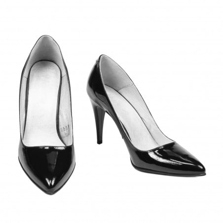 Elegante Damenschuhe 1246 schwarzer Lack
