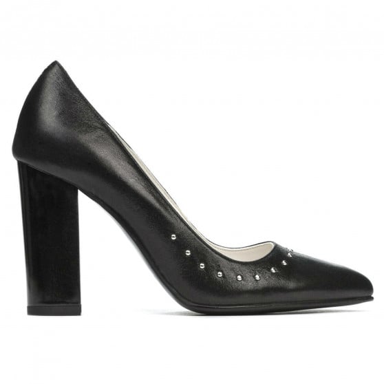 Damen elegante Schuhe 1275 Schwarz satiniert Damen elegante Schuhe 1275 Schwarz satiniert