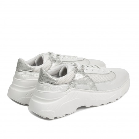 Damen-Sportschuhe 6015 in perlmuttweiß kombiniert
