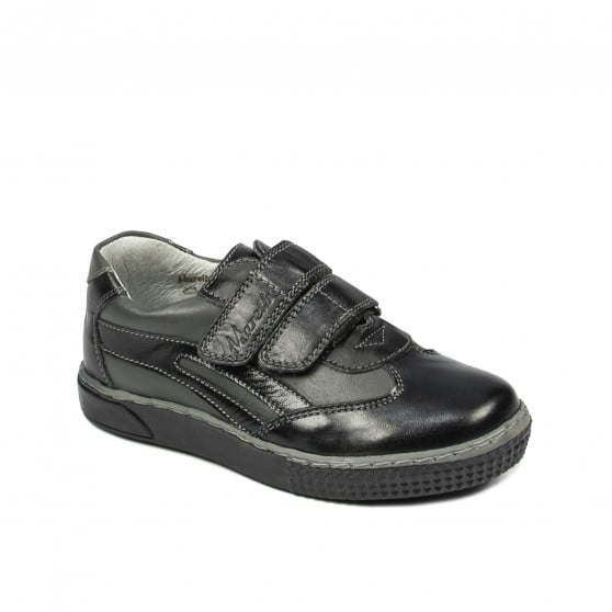Kleinkinderschuhe 16-2c schwarz+grau Kleinkinderschuhe 16-2c schwarz+grau