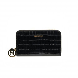 Damenbörse 204g Croco Schwarz