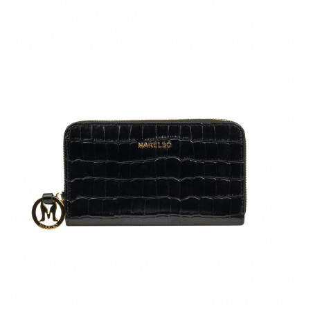 Damenbörse 204g Croco Schwarz