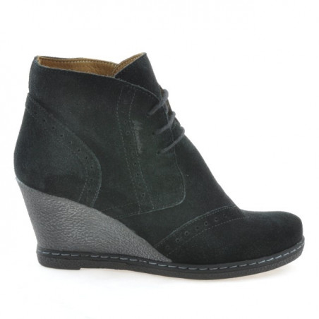 Damenstiefeletten 3230-1 Schwarz Velours
