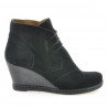 Damenstiefeletten 3230-1 Schwarz Velours