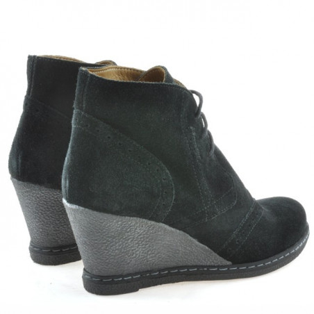 Damenstiefeletten 3230-1 Schwarz Velours