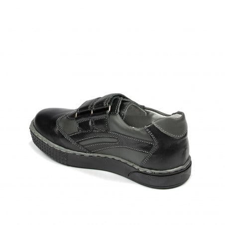 Kleinkinderschuhe 16-2c schwarz+grau