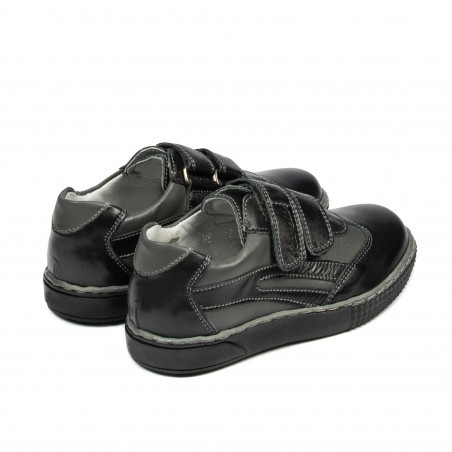 Kleinkinderschuhe 16-2c schwarz+grau