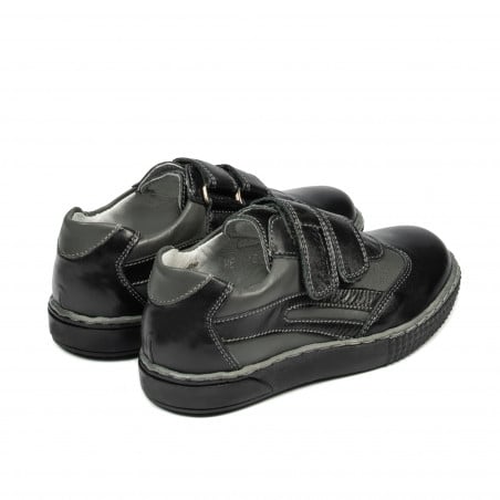 Kleinkinderschuhe 16-2c schwarz+grau