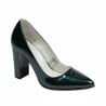 Damen elegante Schuhe 1261 Lack Türkis Perlglanz