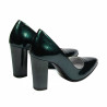 Damen elegante Schuhe 1261 Lack Türkis Perlglanz