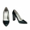 Damen elegante Schuhe 1261 Lack Türkis Perlglanz