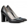 Elegante Damenschuhe 1261 Anthrazit Perlmutt