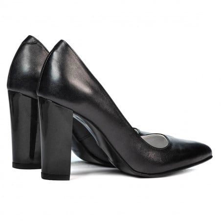 Elegante Damenschuhe 1261 Anthrazit Perlmutt