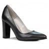 Elegante Damenschuhe 1261 Anthrazit Perlmutt