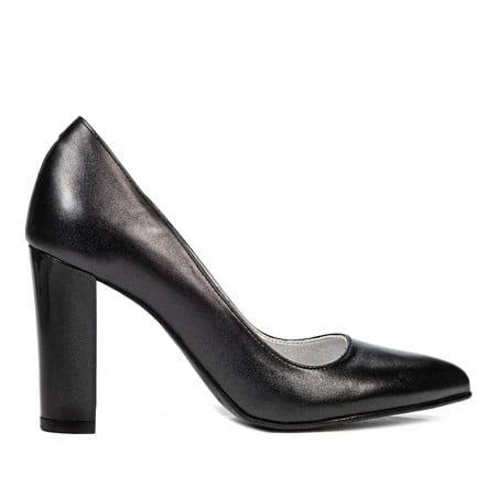 Elegante Damenschuhe 1261 Anthrazit Perlmutt