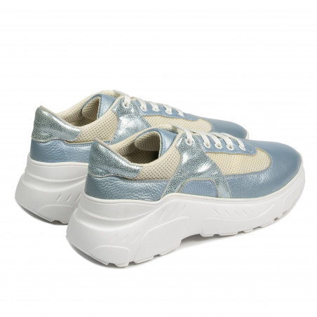 Damen Sportschuhe 6015 blau perlmutt kombiniert
