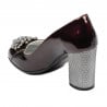 Damen elegante Schuhe 1272 Lack Bordeaux