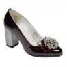 Damen elegante Schuhe 1272 Lack Bordeaux