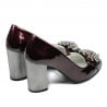 Damen elegante Schuhe 1272 Lack Bordeaux