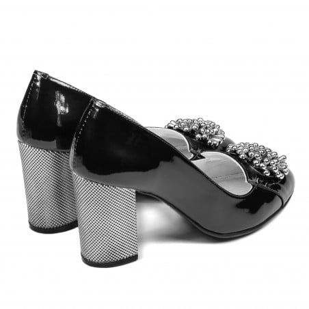 Elegante Damenschuhe 1272 schwarzer Lack