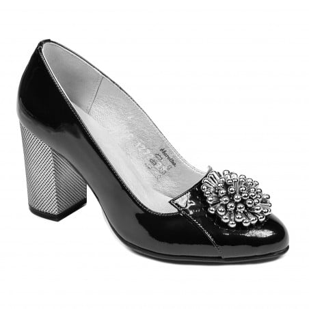 Elegante Damenschuhe 1272 schwarzer Lack