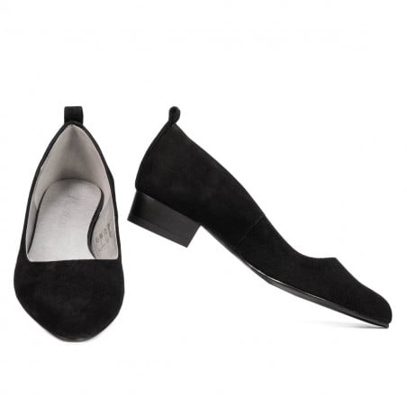 Elegante/sportliche Damenschuhe 1285 schwarz Antilope