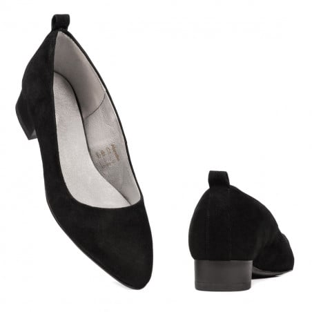 Elegante/sportliche Damenschuhe 1285 schwarz Antilope