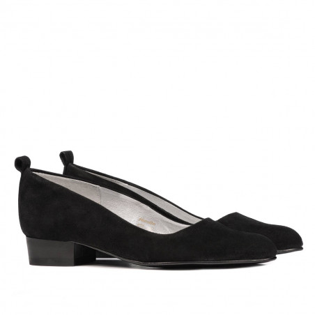 Elegante/sportliche Damenschuhe 1285 schwarz Antilope