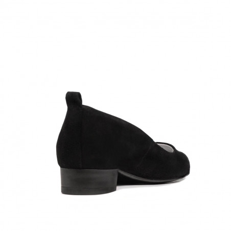 Elegante/sportliche Damenschuhe 1285 schwarz Antilope