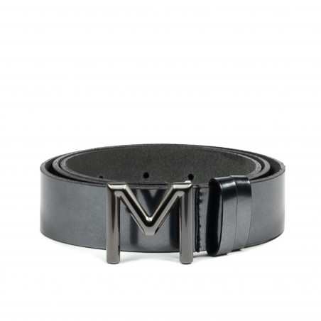 Damen Gürtel 17-1m Lack Anthrazit