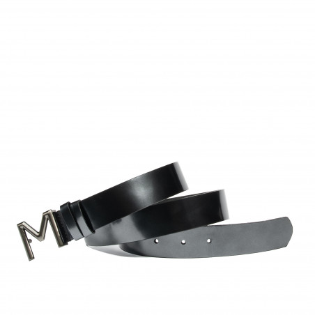 Damen Gürtel 17-1m Lack Anthrazit