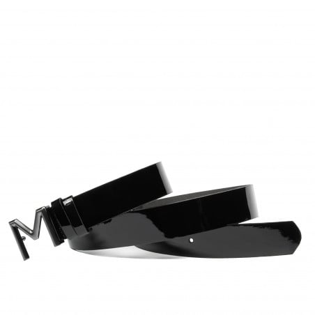 Damen-Gürtel 17-2m Lack schwarz