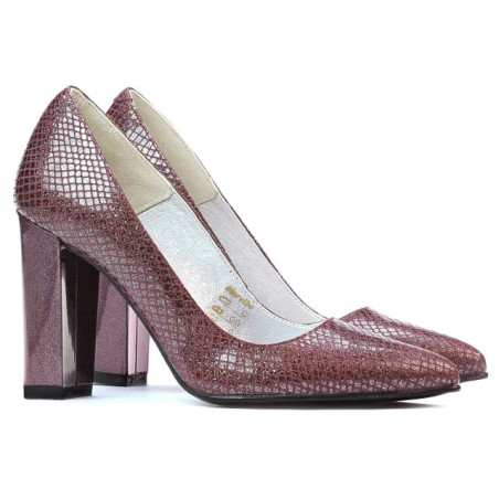 Elegante Damenschuhe 1261 Python Bordeaux