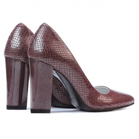 Elegante Damenschuhe 1261 Python Bordeaux