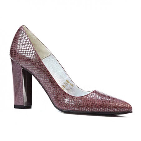 Elegante Damenschuhe 1261 Python Bordeaux