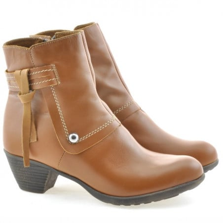 Damenstiefeletten 3252 gewachstes Braun