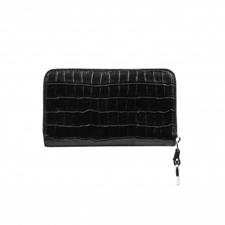 Damenportemonnaie 204g 01 Krokodil Schwarz