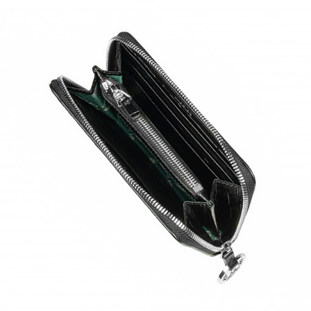 Damenportemonnaie 204g 01 Krokodil Schwarz